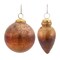 Melrose Set of 6 Distressed Mercury Glass Christmas Ornaments 4.5"